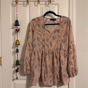 Sonja Betro Pink Floral Tunic Blouse Small
